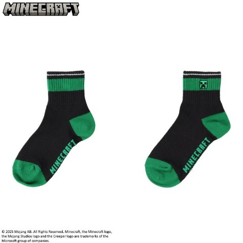 キッズ ショートソックス(15～20cm・19～24cm マインクラフト)