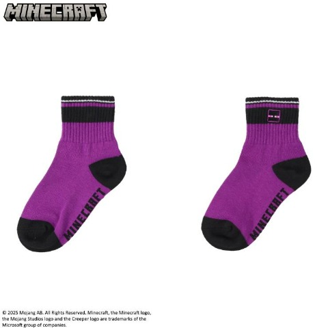 キッズ ショートソックス(15～20cm・19～24cm マインクラフト)