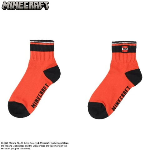 キッズ ショートソックス(15～20cm・19～24cm マインクラフト)