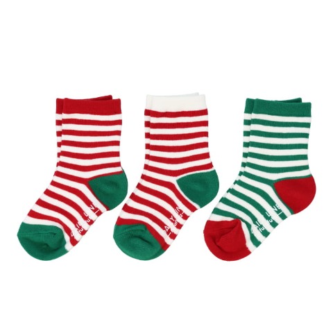 キッズ　３足組クルーソックス（15～20cm　DAILY　LINE）