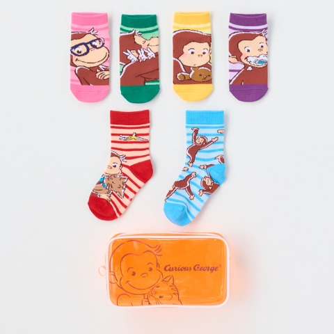 キッズ　ソックス福袋（13-18cm　おさるのジョージ）