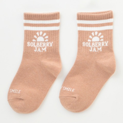 キッズ　３足組クルーソックス（15～20cm　Solberry Jam）
