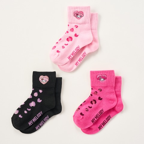 キッズ　クルーソックス3足組（15-20cm・マイメロディ）