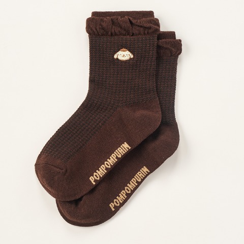 キッズ　クルーソックス（15～20cm　ポムポムプリン）