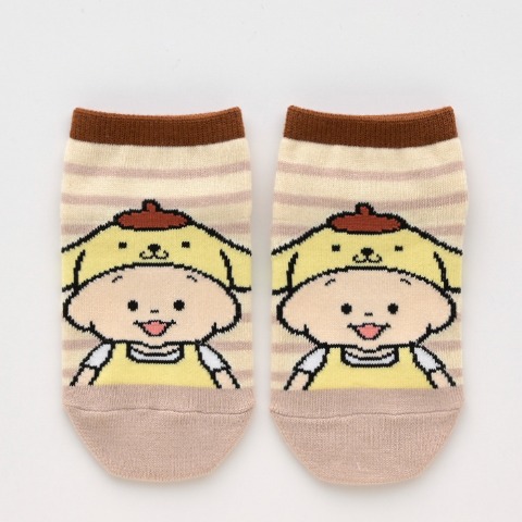 キッズ　スニーカーインソックス（13～18cm　おおのたろう×ポムポムプリン）