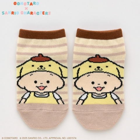 キッズ　スニーカーインソックス（13～18cm　おおのたろう×ポムポムプリン）