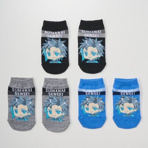 キッズ　３足組　スニーカーインソックス 15-20cm（ウォーターチャレンジ）