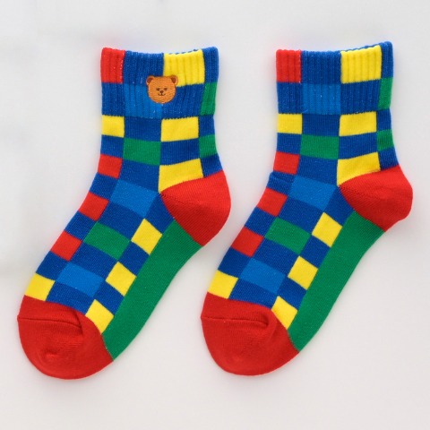 キッズ　3足組クルーソックス(15～20cm・ｗiggle ｗiggle）