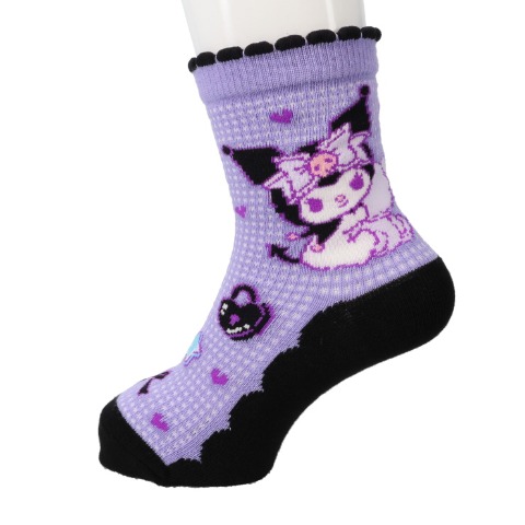 キッズ　クルーソックス（15-20cm・クロミ）