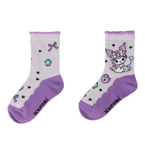 キッズ　クルーソックス（15-20cm・クロミ）