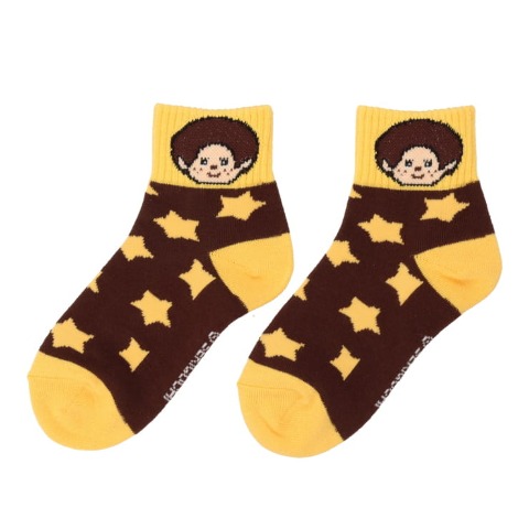 キッズ　3足組クルーソックス(15～20cm・モンチッチ)