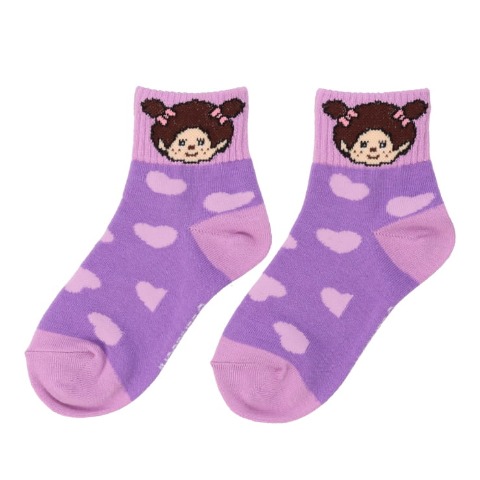 キッズ　3足組クルーソックス(15～20cm・モンチッチ)