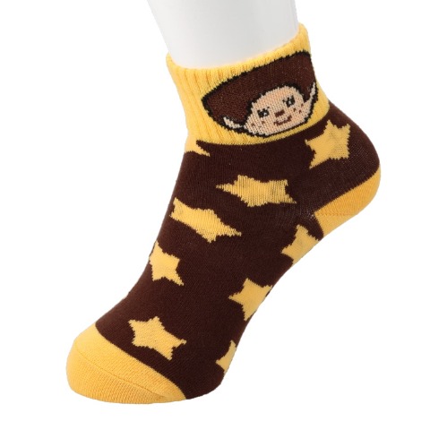 キッズ　3足組クルーソックス(15～20cm・モンチッチ)