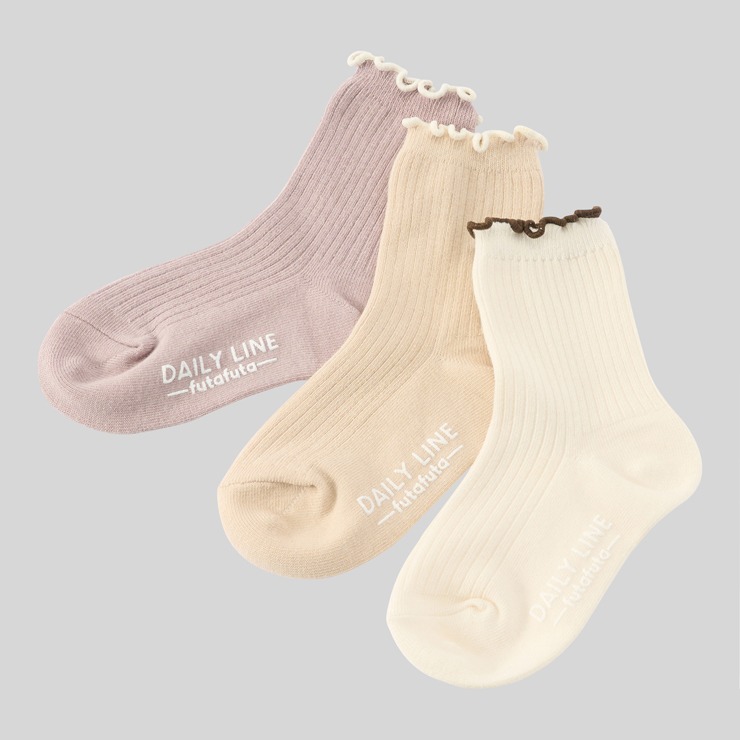 キッズ 3足組クルーソックス（15～20cm DAILY LINE） | バースデイ