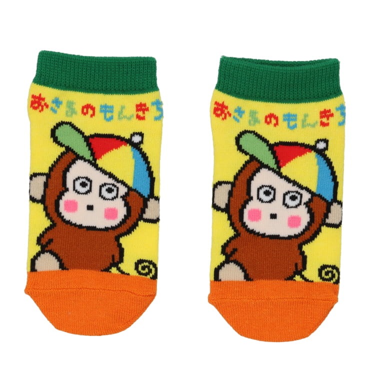 キッズ スニーカーインソックス(13～18cm おさるのもんきち