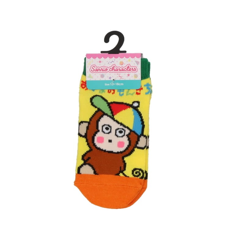 キッズ スニーカーインソックス(13～18cm おさるのもんきち