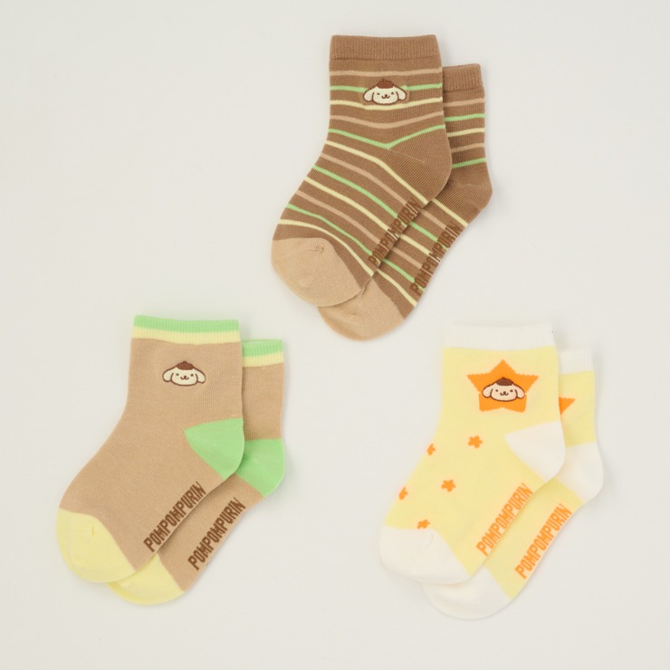 キッズ 3足組ソックス(15～20㎝ ポムポムプリン) | バースデイ