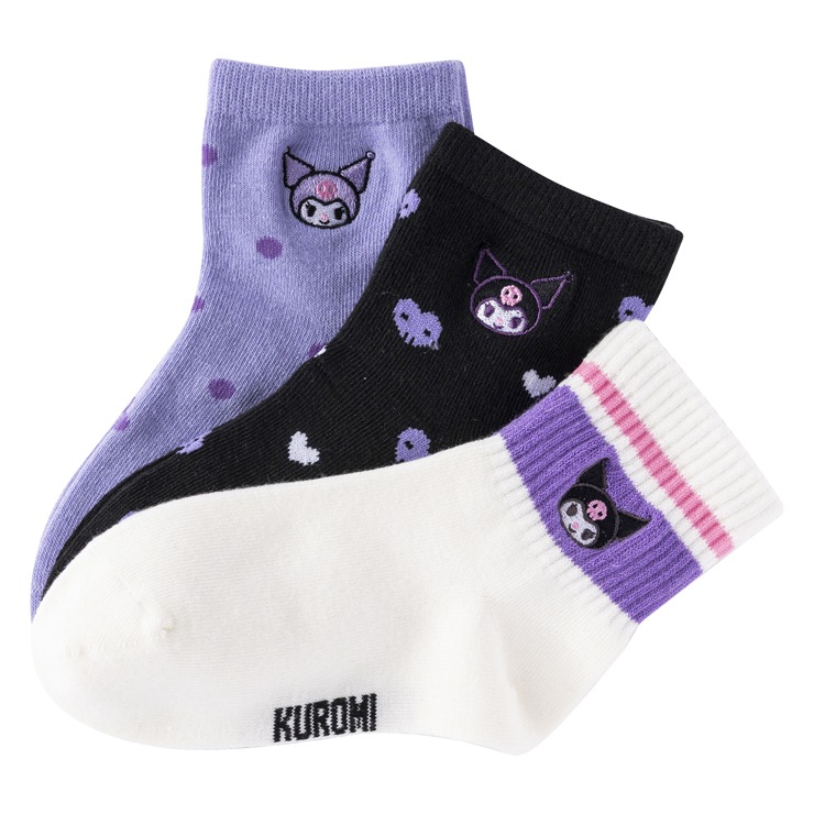 キッズ 3足組ソックス(15-20㎝・クロミ) | バースデイ | しまむらパーク