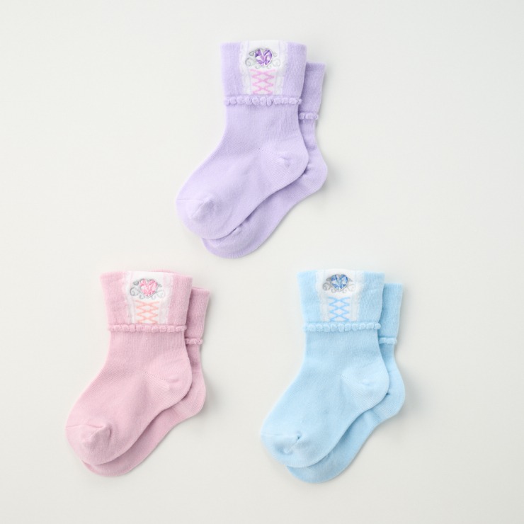 キッズ 3足組クルーソックス（13～18cm はぐコレ） | バースデイ