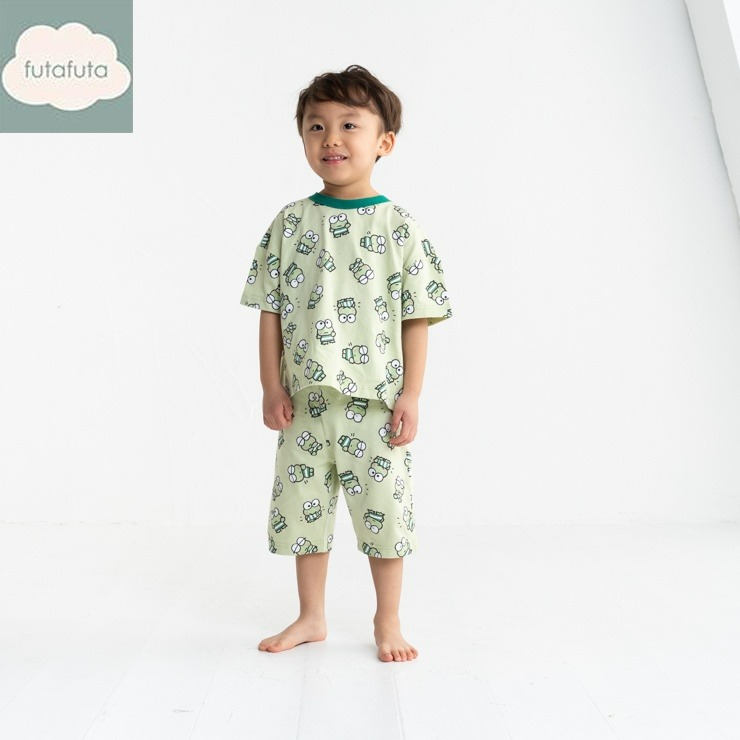 パパママキッズ キッズ パジャマ（100～120cm・futafuta/けろけろけろっぴ