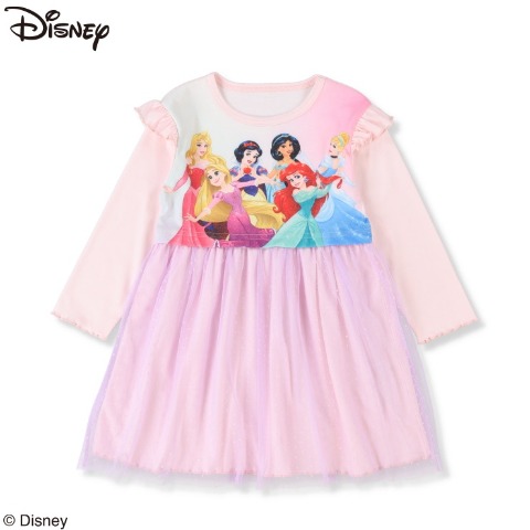 キッズ　ナイトワンピース（100～120cm　Disney） ピンク 210