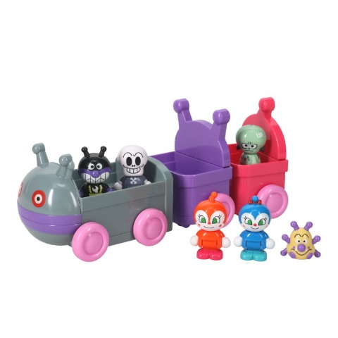 アンパンマンはじめてハウスドールセット　だだんだん列車とばいきんまんのなかまたち