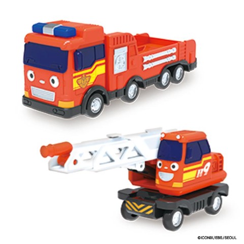 ちびっこバス タヨ おともだちミニカーダブルセット-ヘッダー＆ラダー-