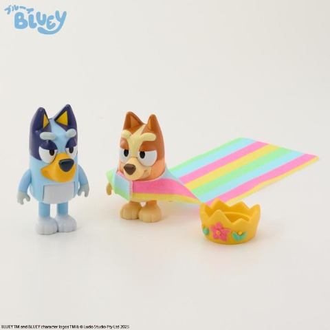 ブルーイ ブルーイなかよしフィギュアセット  クイーンビンゴとブルーイ