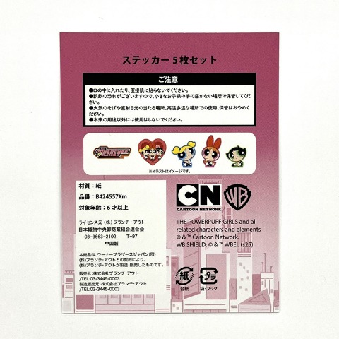 キッズ　ステッカー5枚セット （パワーパフ ガールズ）
