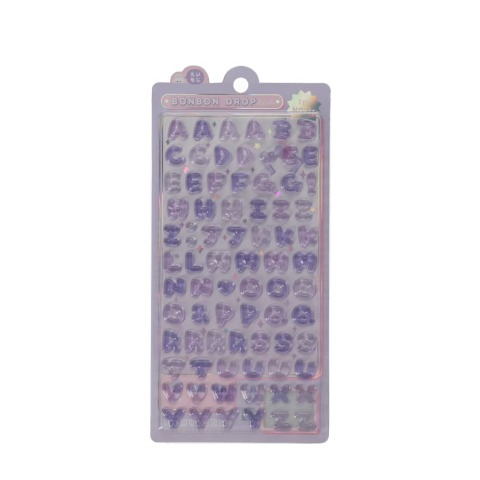 玩具　ボンボンドロップシール　もじもじボンボン／アルファベット（パープル）
