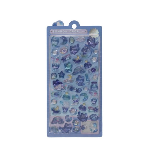 玩具　ボンボンドロップシール　よるねこボンボン