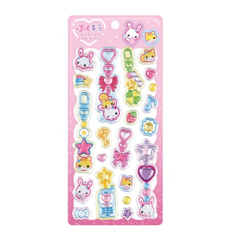 ぷくキラチャームステッカー フワフワらびちゃん