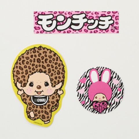 キッズ　ステッカー3枚セット（モンチッチ×KOGYARU）