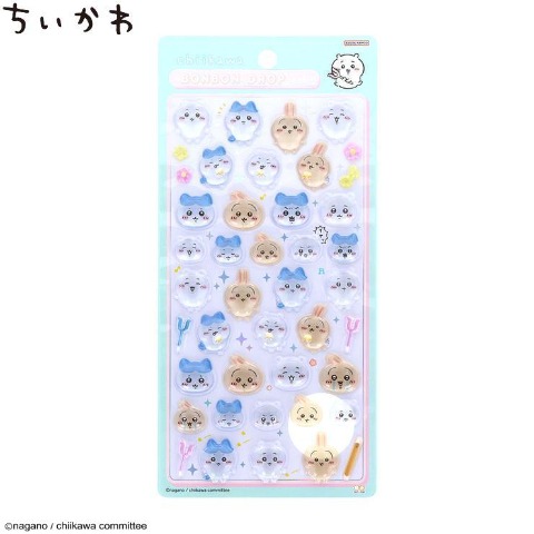 ボンボンドロップシール　ちいかわ　ちいかわ×ハチワレ×うさぎ