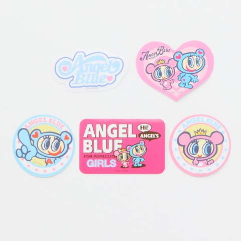 キッズ　ステッカー5枚セット （エンジェルブルーキッズ）