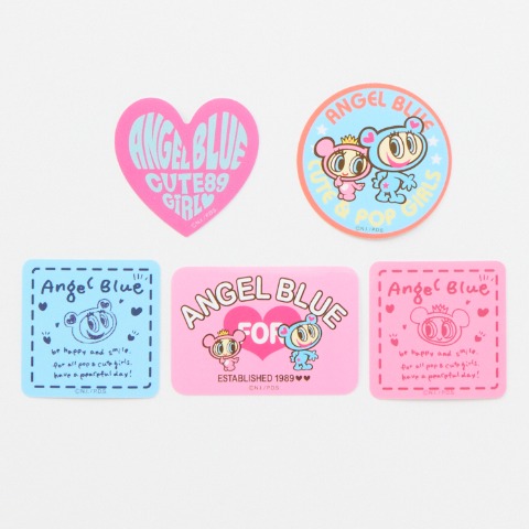 キッズ　ステッカー5枚セット （エンジェルブルーキッズ）