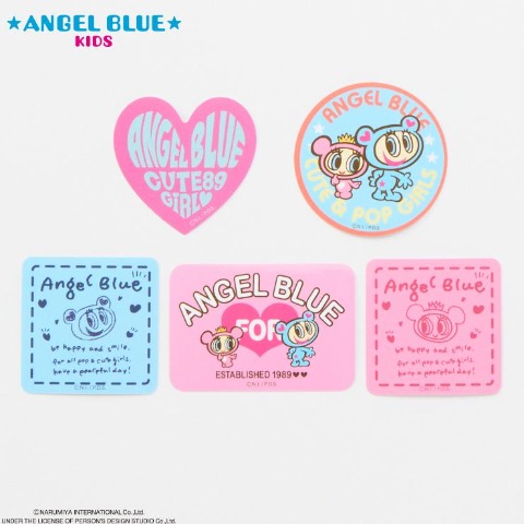 キッズ　ステッカー5枚セット （エンジェルブルーキッズ）