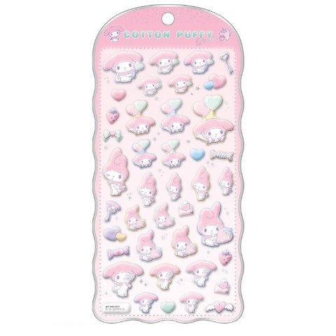 玩具　コットンパフィーシール マイメロディ