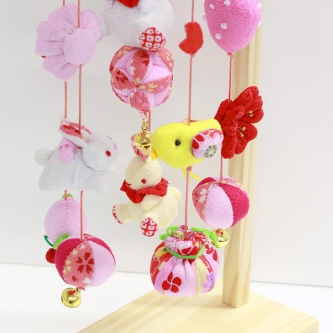 吊るし飾り　桜うさぎ　木目