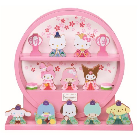 サンリオ木製のおひなさま 10人飾り