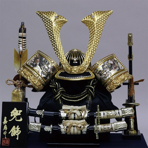 【ご自宅配送無料】兜ケース飾り　YK343BZ