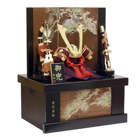 【ご自宅配送無料】兜収納飾り　KS-25698BZ