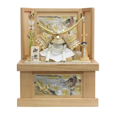 【ご自宅配送無料】兜収納飾り　KS-23698BZ