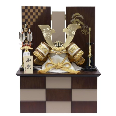 【ご自宅配送無料】兜収納飾り　KS-24798Z