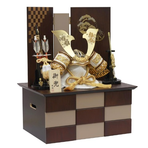 【ご自宅配送無料】兜収納飾り　KS-24798Z