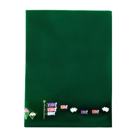 床飾り用敷物　刺繍75cm  緑