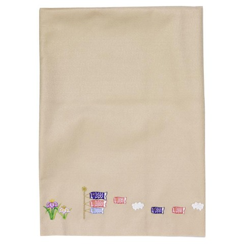 床飾り用敷物　刺繍75cm  ベージュ