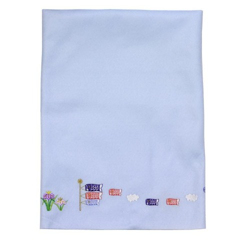 床飾り用敷物　刺繍75cm  水色