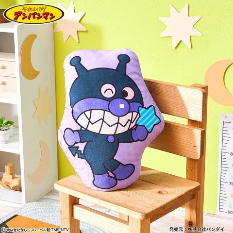 ダイカットクッション（ばいきんまん）