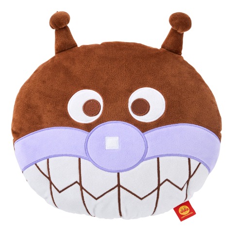 顔型クッション（ばいきんまん）